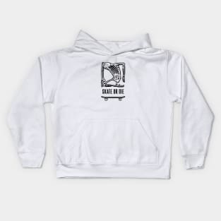 Free Skeleton Skate or Die Kids Hoodie